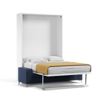 Royal White Queen Wall Bed and Sofa Set