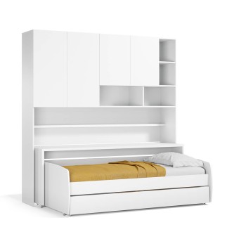 Eco Compact Full/Full XL Sofa Bed and Cabinet System